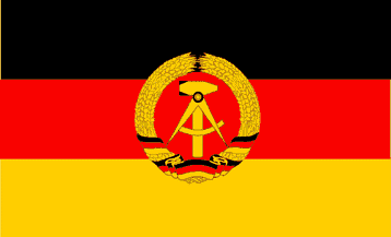 The East German flag, no longer used