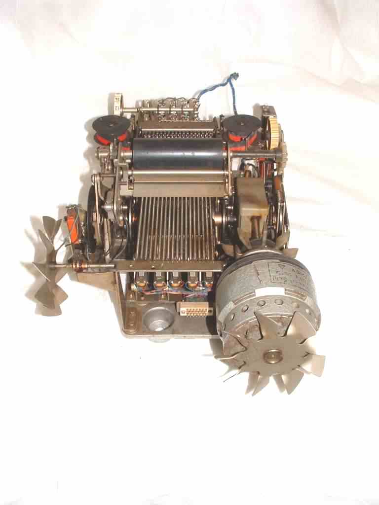 Printer mechanism rear before restoration, click image for a larger version