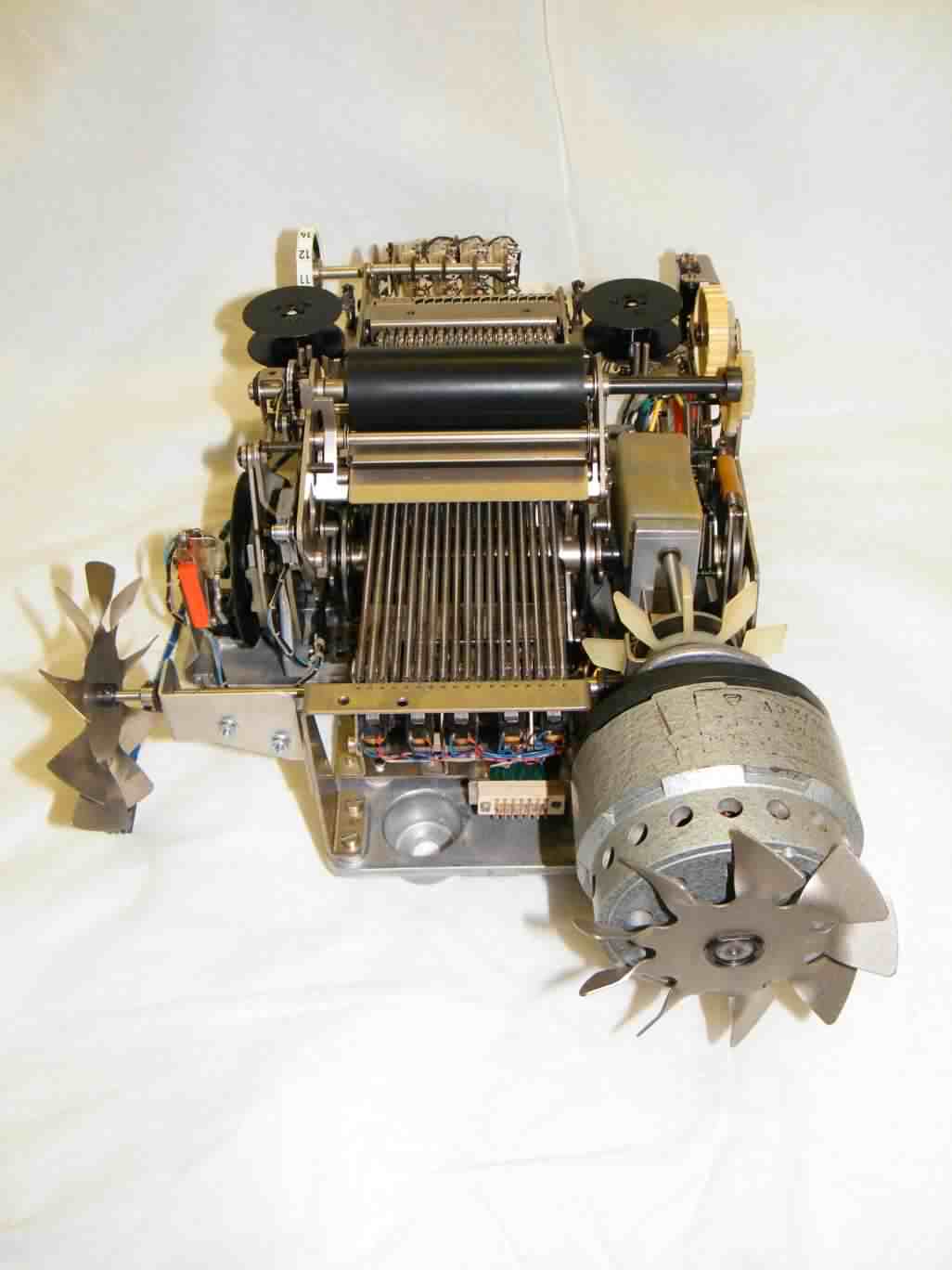 Printer mechanism rear after restoration, click image for a larger version